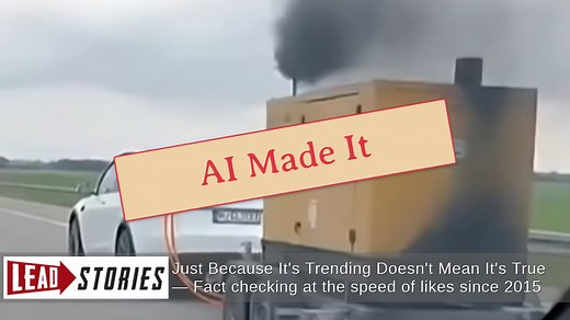 Fact Check: Video Of Tesla Pulling Diesel Motor As It Charges Is NOT Real -- AI Made It | Lead Stories