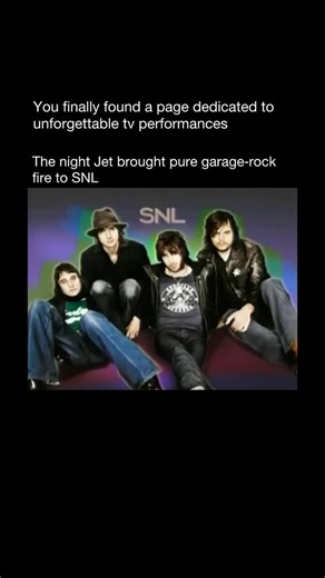 Unforgettable TV Performances | Jet’s 2003 Saturday Night Live performance hit with the exact raw, garage‑rock punch that made the band explode that year. Their... | Instagram