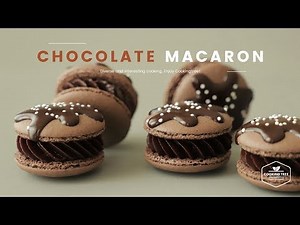 초콜릿 마카롱 만들기*ฅ́˘ฅ̀* : Chocolate Macaron Recipe : チョコレートマカロン | Cooking ASMR