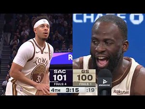 Draymond couldn't believe Kings tanking by intentionally fouling Seth Curry while winning 😂