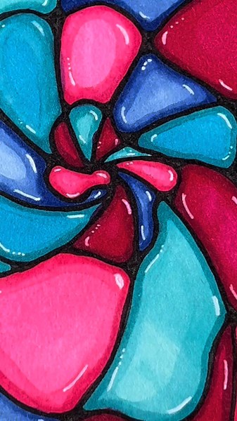 Colorful Swirls Doodle Art for Relaxation