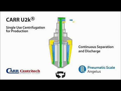 CARR U2k® Single Use Centrifuge for large scale cell harvesting