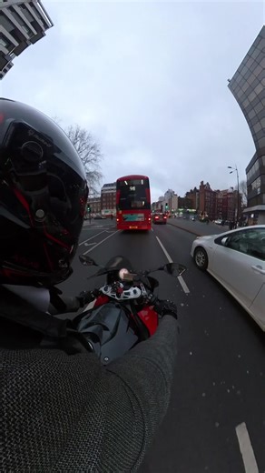 Fast Motorbike Ride through London Streets