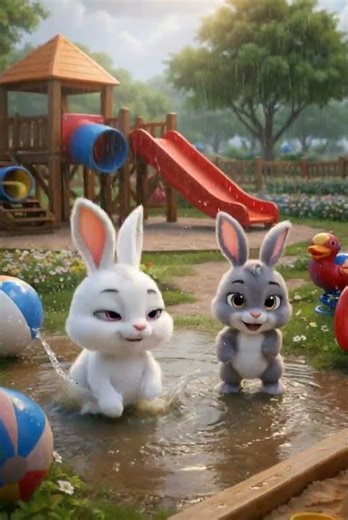 Blappy and Slappy Splash in the Rain Puddles