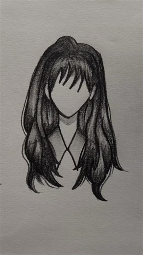 how to draw anime girl hair.✨ #shorts #sketch #art #drawing