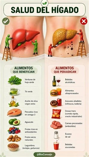 SALUD DEL HÍGADO: qué comer y qué evitar 🍃