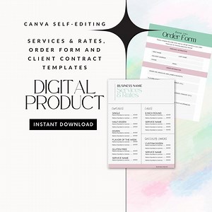 Services de boulangerie et tarifs | Bon de commande de boulangerie | Contrat client boulangerie | Produit numérique | Petite entreprise - Etsy France