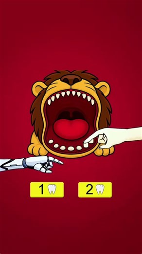 Lion Teeth Challenge 🦁🦷 #games #lion