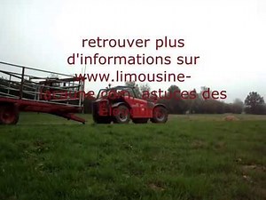 Parc contention mobile pour bovin en plein champ