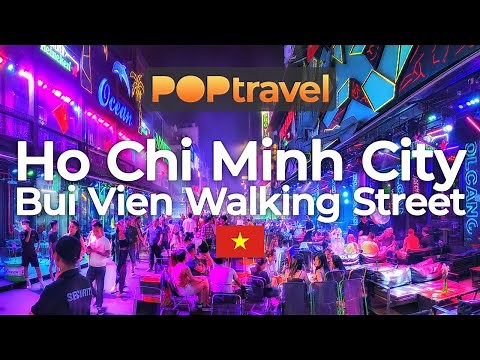 SAIGON, Vietnam 🇻🇳 - Bui Vien Walking Street - 4K 60fps (UHD)