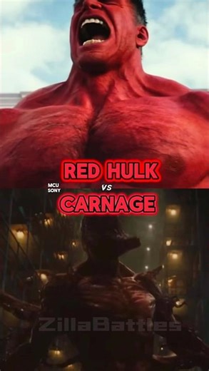 Red Hulk vs Carnage #mcu #venomlettherebecarnage