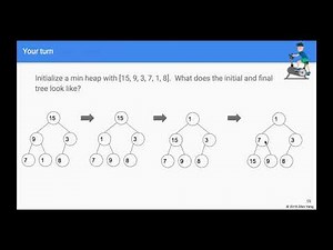 CS3C, Week 6, Min heap implementation, build heap with initial data
