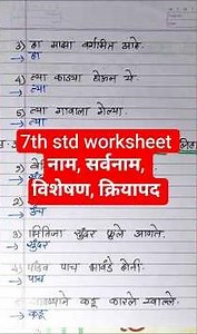 7th Standard Marathi Grammar Revision 🔥 नाम-सर्वनाम-क्रियापद-विशेषणNoun, Pronoun, Verb,Adjective ✨