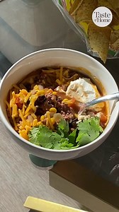 We couldn't believe how easy it was to make The Pioneer Woman's taco soup! #tacosoup
