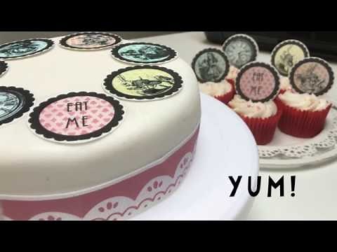 Applying Edible Wafer Card or Icing sheets / icing paper to your bake, cake or cupcake