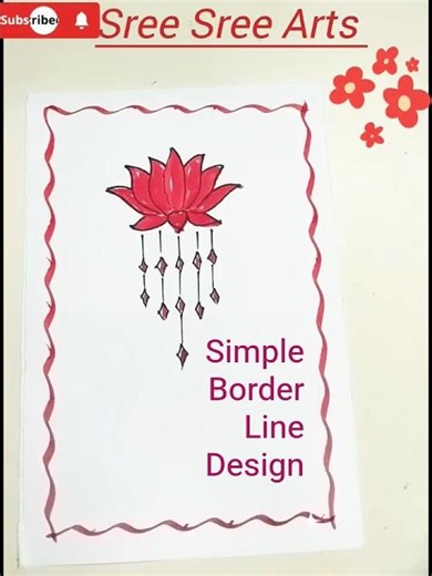 Simple border line designs/Project work designs/A4 sheet #shorts #ytshorts #viral