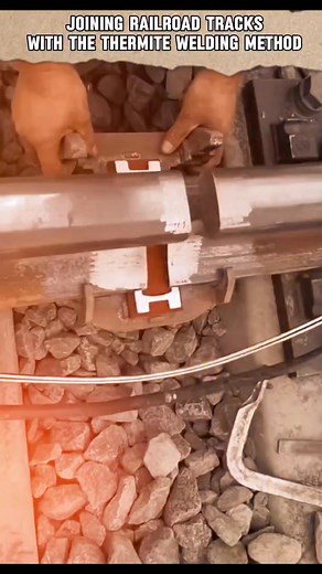 joining railroad tracks with the thermite welding method #railroad #tracks #thermitewelding #ideas #trending | M-Tube TV