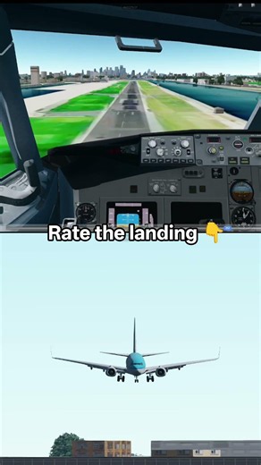 Rate this landing 1-10 🔥 Cockpit vs. Planespotter view #aviation #perfectlanding #proflight