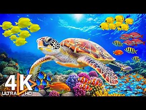 Under The Sea 4K - Beautiful Coral Reefs, Sea Animals & Relaxing Music #18