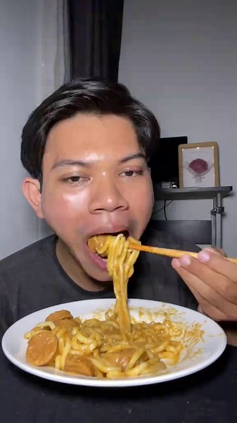 Carbonara Udon | gapernah bosen makan udon creamy ini 🤤 #mukbang #carbonaraudon