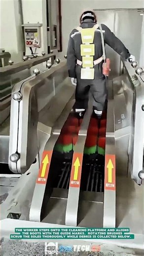 Cleaning Work Shoes Using an Automatic Shoe Cleaning Machine – Satisfying jobs and machinery