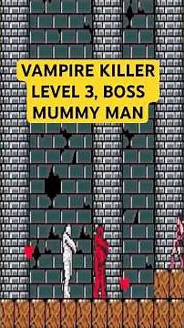 Vampire Killer (MSX2 1986) - Level 3 Boss Mummy Man #msx2 #retrogaming