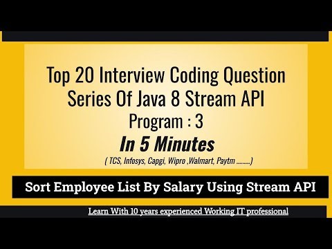 Sort Employee By Salary Using Stream API In Java 8