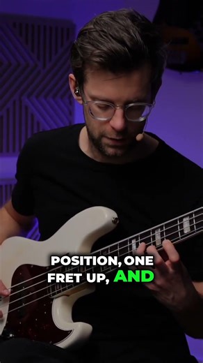 Master position shifts on bass guitar instantly.