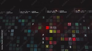 Explore the evolution of history through an interactive digital display featuring vibrant screen blips, showcasing ancient to modern timelines at a museum