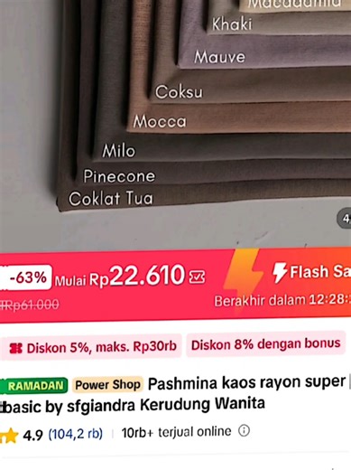 pashmina kaos rayon adem,lagi promo!#nyamandipakai #pashminakaos #diskontiktokshop