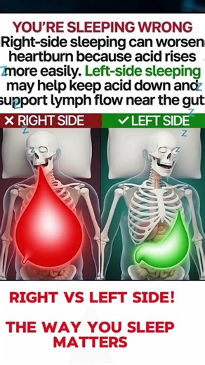 Sleeping Left VS Right Side: this explains what really happens inside your Body #sleepingposition