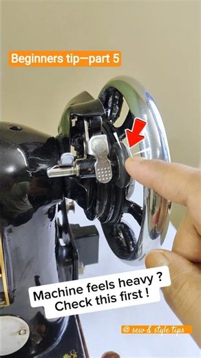 Beginners tip—Machine feels heavy? Check this first! #sewingmachineproblems #sewingbeginners #tailor