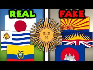 Real Flags with SUN ☀️ & make Fake for other Countries