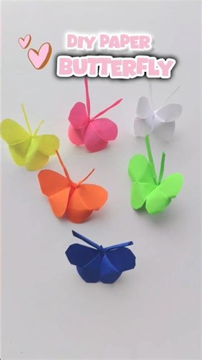 Easiest way to make paper butterfly 🦋 without glue
