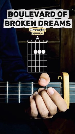 Boulevard of Broken Dreams Guitar Tutorial - Greenday - Easy Songs on Acoustic