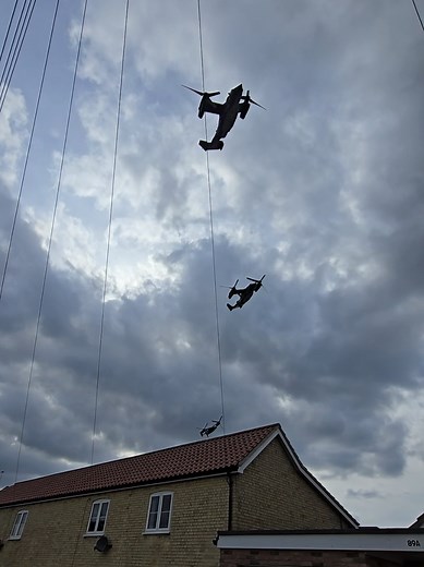 V-22 Ospreys Return to RAF Mildenhall — Epic Formation Arrival