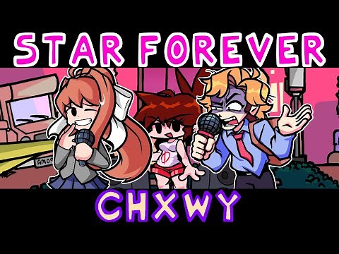FNF Star Forever but Monika and Senpai sings it! | VS Rayna