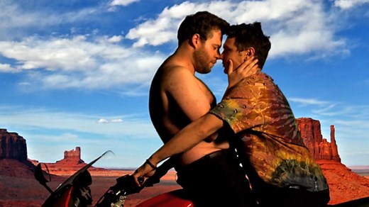 James Franco & Seth Rogen -- Mock Kanye and Kim Kardashian's Music Video ... Topless Bike Riding