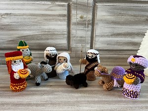 Handmade Crochet Nativity- 9 Piece Set - Etsy