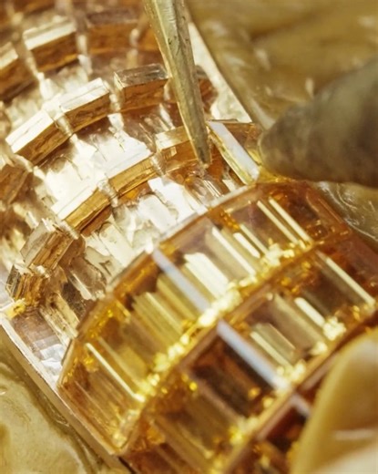 JACOB & CO. on Instagram: "A statement of pure brilliance. The Brilliant Flying Tourbillon radiates with 321 baguette-cut sapphires, expertly set to evoke the flawless surface of caviar. 47-mm rose gold case Case invisibly-set with 185 baguette-cut yellow sapphires (17.45 ct.) Dial invisibly-set with 136 baguette-cut yellow sapphires (12.20 ct.) Flying tourbillon #Jacobandco #Inspiredbytheimpossible"