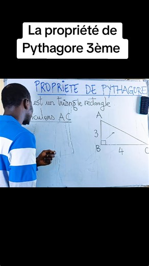 La propriété de Pythagore 3ème #everyoneシ゚viralシviralシfypシ゚viralシalシ #maths #FacebookPage #facebookreelsviral #mathematics #ExerciceMaths | Moussa Tera