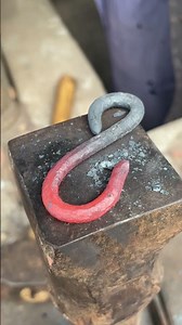 Turning an Iron Rod Into a Beautiful Hook 🔥 #youtubeshorts