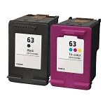Replacement HP 63 Ink Cartridge Combo Pack 2: 1 Black and 1 Tri-color