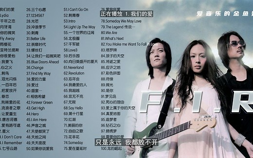 飞儿乐队【 F.I.R 】经典好听的100首音乐合集 带歌词