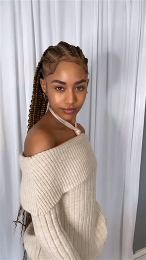 Creative Box Braid Styles by Amelia Monet | Half Up Half Down Braid Tutorial