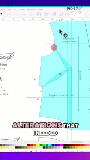 Pattern Alterations Using a Projector For Sewing