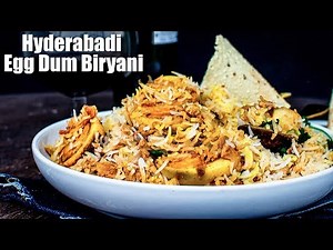 Hyderabadi Egg Dum Biryani Recipe | Restaurant Style Egg Dum Biryani | Easy Anda Biryani