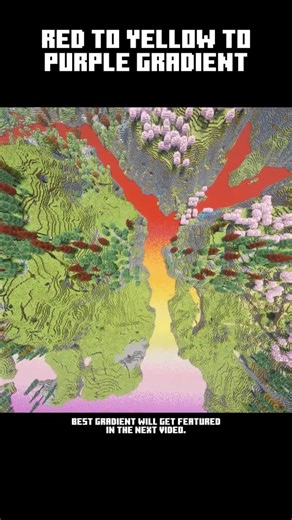 Red To Yellow To Purple Gradient #minecraft #satisfying