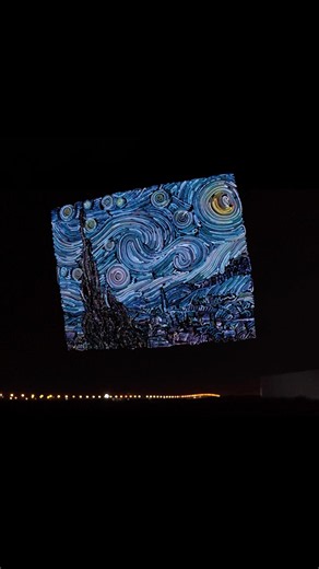 Van Gogh’s painting at the first ever light painting drone show that we performed in Dubai in 2024