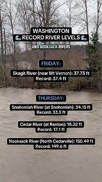 Record-breaking rivers in western Washington